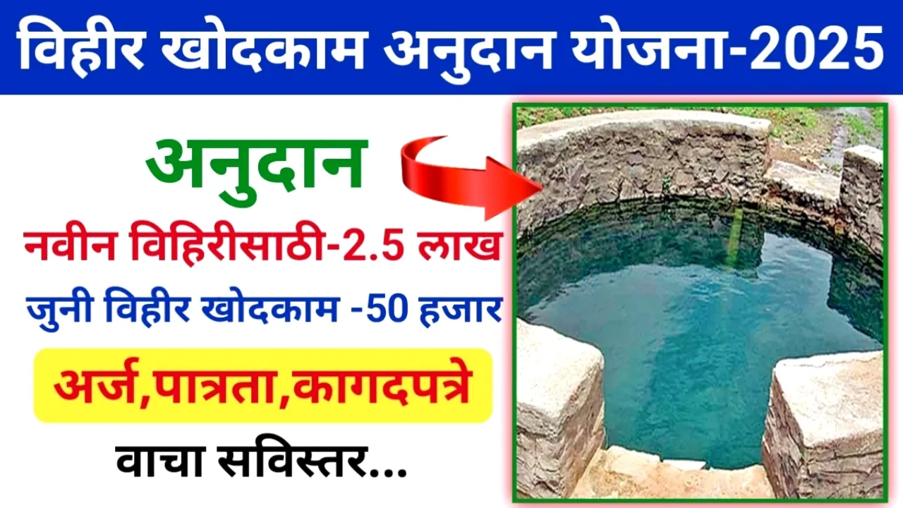 शेतकऱ्यांसाठी आनंदाची बातमी: जुन्या विहिरीच्या दुरुस्तीसाठी १००% अनुदान! असा करा अर्ज | Vihir repair Anudan